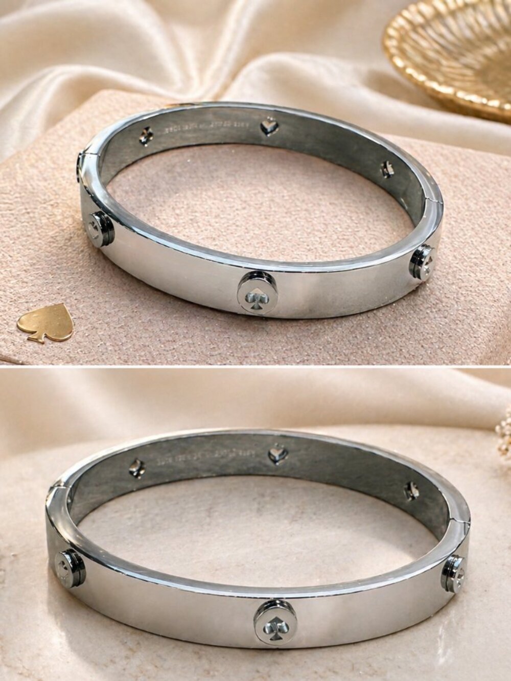 Kate Spade Silver Tone Bangle Bracelet - Picture 1 of 5